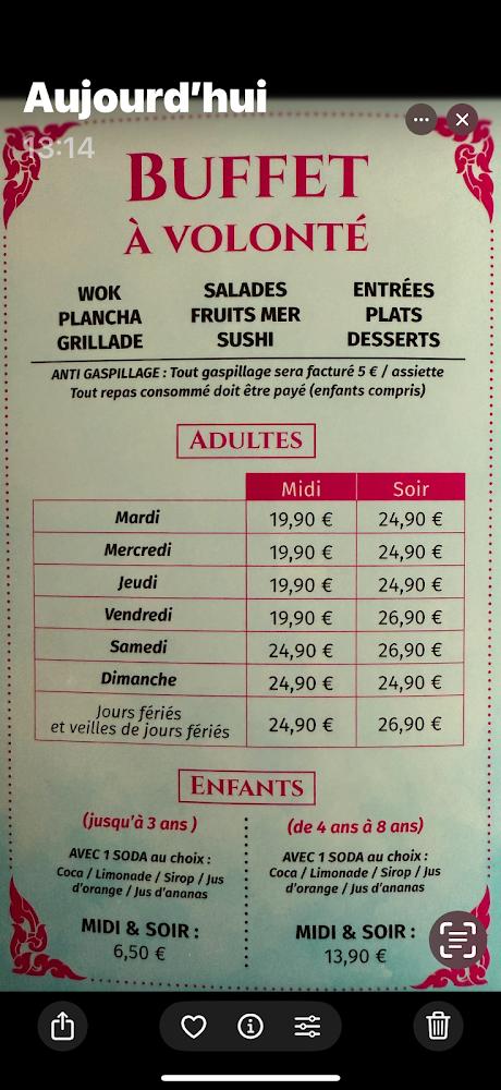 Ô BOUDDHA - Menu Image 1